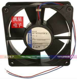 4314U 120 24V 5.0W 32高端设备风扇 210MA 全新德国ebmpapst