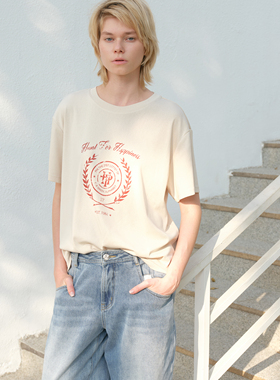 胡可的买手店 PHISM26年春夏新款撞色印花T恤女款短袖T恤