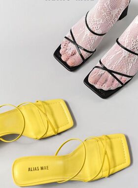 胡可的买手店 ALIAS MAE2026SS 春夏新款 细带宽脚面粗跟凉鞋