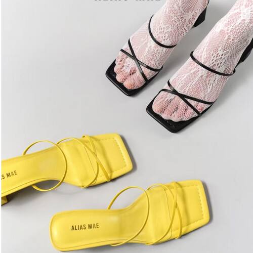 胡可的买手店 ALIAS MAE2026SS 春夏新款 细带宽脚面粗跟凉鞋