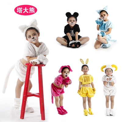 儿童发箍猫狗鼠兔山羊动物演出服