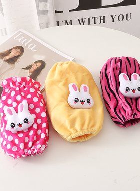 TH399时尚卡通防脏防污袖套秋冬季大人儿童绒面保暖护袖可爱百搭