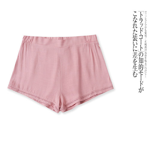 O5462外贸欧美单女生休闲短裤夏季半松紧腰甜美百搭显瘦阔腿裤