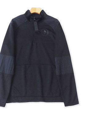 C4859外贸欧美单男士宽松卫衣新款立领半拉链套头拼色运动风上衣