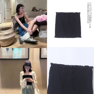 短款 抹胸高弹力修身 百搭裹胸上衣 一片式 外贸日单女生背心新款