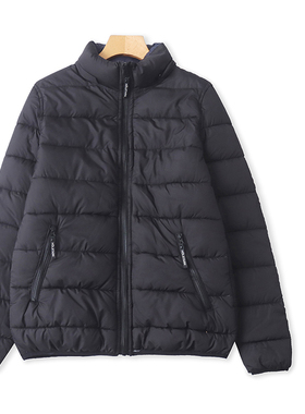 B5809外贸欧美单女士棉衣秋冬季新款立领拼色可两面穿休闲棉服