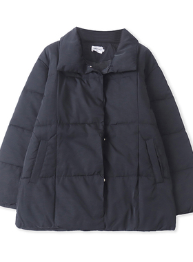 N5496外贸欧美单时尚女装棉衣冬季新款翻领宽松韩版休闲百搭棉服