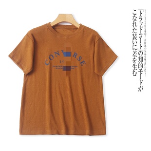 T恤 圆领字母宽松百搭显瘦短袖 B9920外贸日单时尚 女士上衣春夏新款