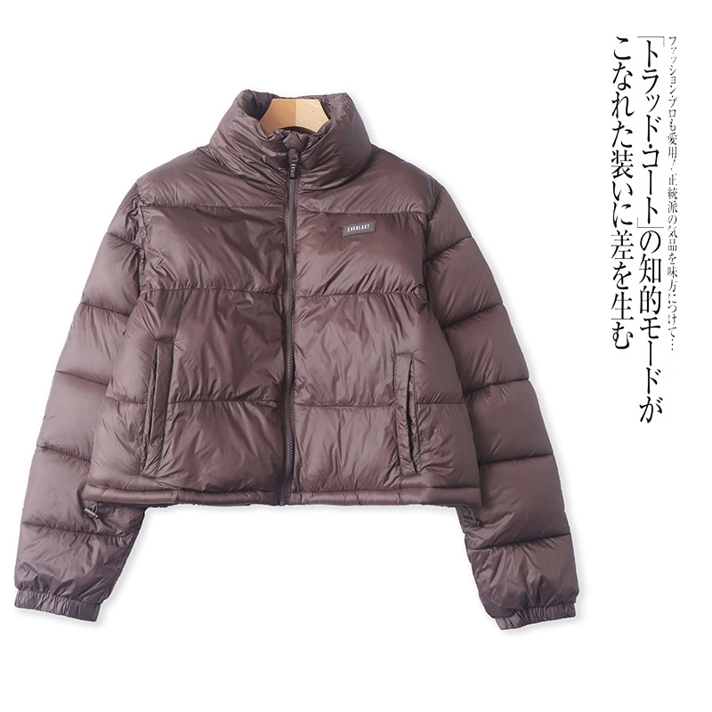 外贸欧美单女装棉衣冬季新款立领宽松时尚潮流个性面包服短款棉服