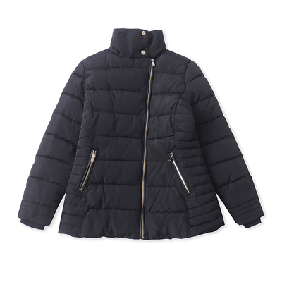 J5955外贸欧美单女士棉衣冬季新款立领拉链修身显瘦百搭时尚棉服