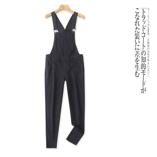 秋季 减龄长裤 新款 百搭时尚 宽松显瘦修身 外贸日单女士牛仔背带裤