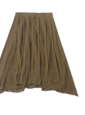 FF2790外贸欧美单女士半身裙新款高腰拉链设计淑女风气质中长裙