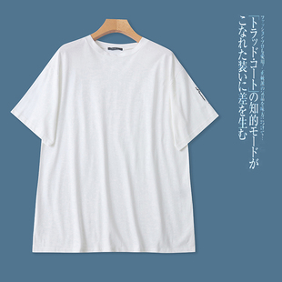 上衣 圆领套头宽松慵懒风休闲短袖 L8125外贸日单女装 T恤春夏新款