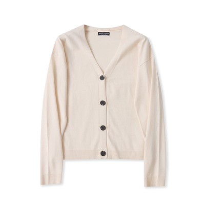 FF1369外贸欧美单女士毛衣开衫2025新款V领纽扣纯色针织衫