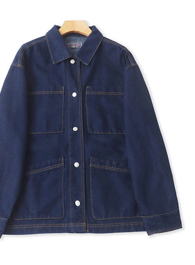 AA1314外贸欧美单潮流男装牛仔外套春季新款翻领纽扣宽松休闲上衣