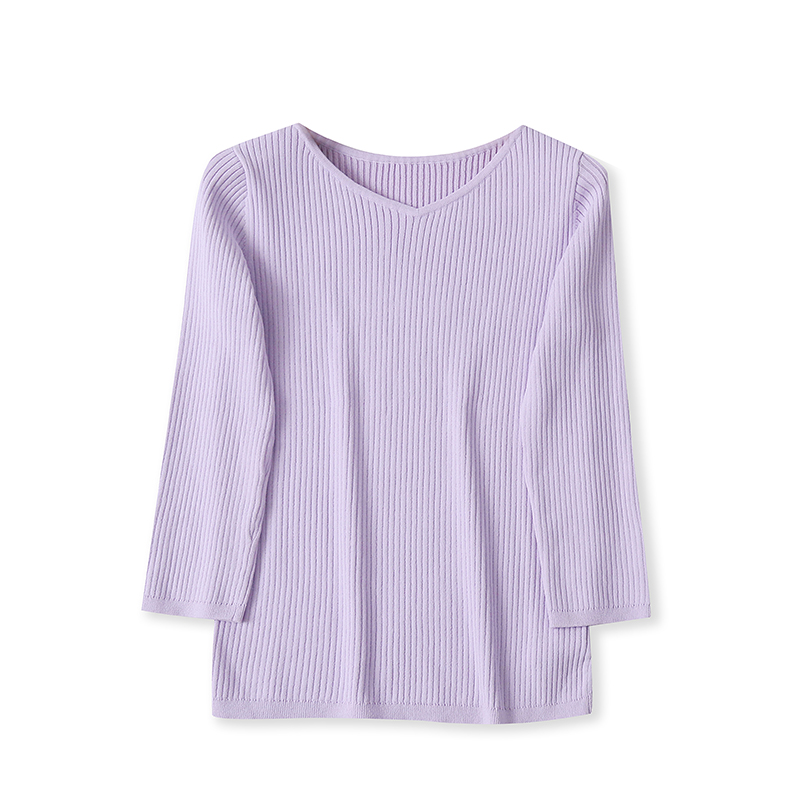 G3164外贸日单女士针织衫2025秋季新款V领套头修身百搭显瘦毛衣