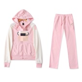 连帽卡通外套直筒裤 新款 秋季 外贸欧美单学院风女生休闲运动套装