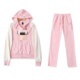 连帽卡通外套直筒裤 新款 秋季 外贸欧美单学院风女生休闲运动套装