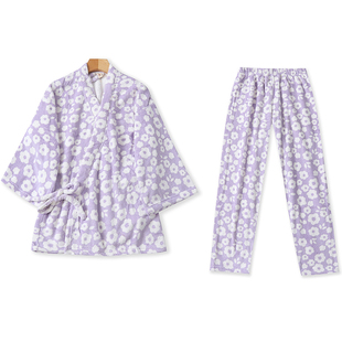 AA0125外贸欧美女士珊瑚绒家居服套装交叉领系带收腰加厚睡衣睡裤