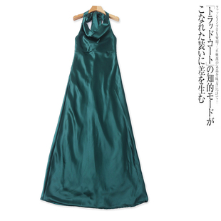 BB5685外贸欧美单女士连衣裙夏季新款挂脖系带性感宴会礼服裙长裙