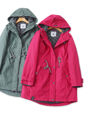 F4556外贸欧美女士薄款棉衣冬季新款连帽宽松时尚收腰中长款棉服