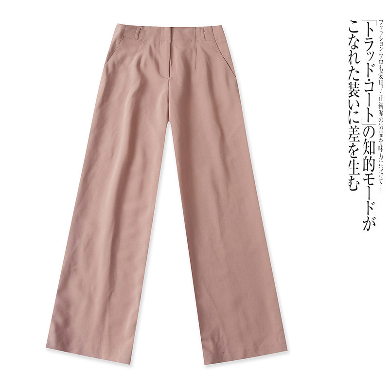 CC9630外贸日单女士休闲裤新款高腰宽松显瘦通勤风时尚直筒裤长裤 - 南通不二外贸服装批发出品
