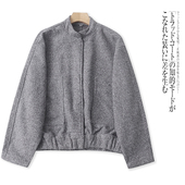 J5623外贸欧美单女士毛呢外套新款 休闲上衣 立领宽松时尚