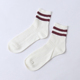 A0011外贸时尚 女士袜子条纹拼色秋冬新款 防滑吸汗舒适百搭中筒袜