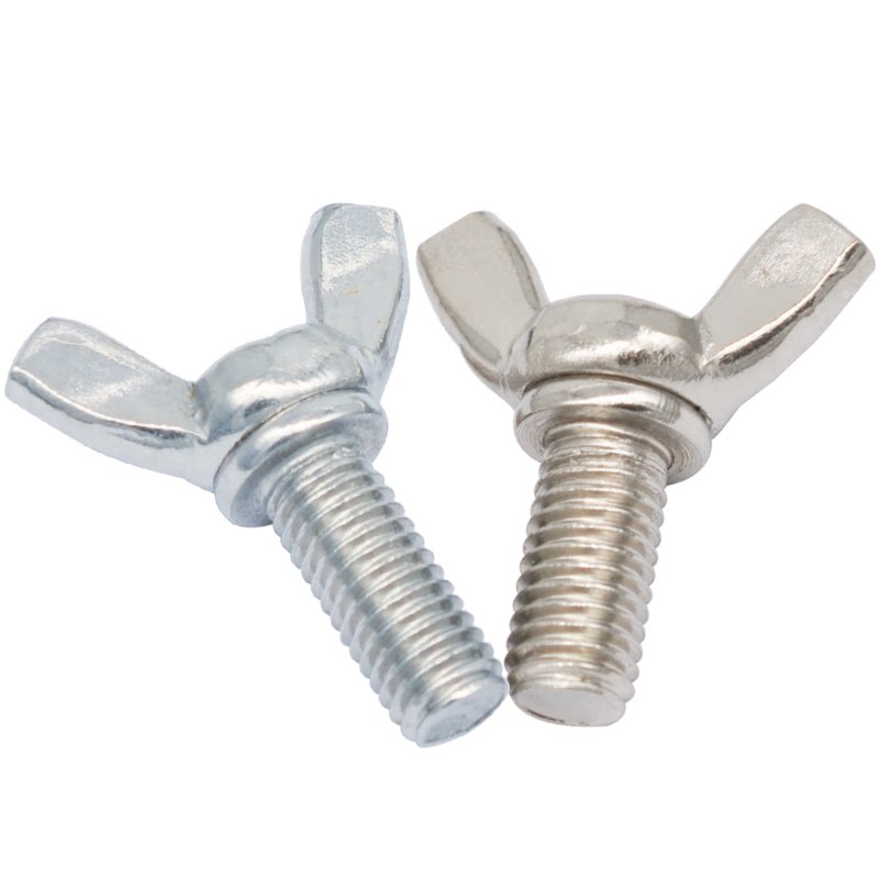 镀锌/304不锈钢蝶形螺丝蝴蝶型羊角元宝手拧调节螺栓m345681012