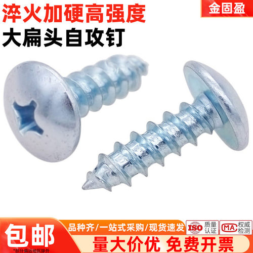 金固盈加硬镀锌大扁头自攻