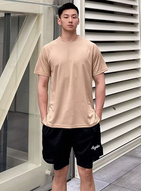 STNP美式假两件刺绣小标四分裤