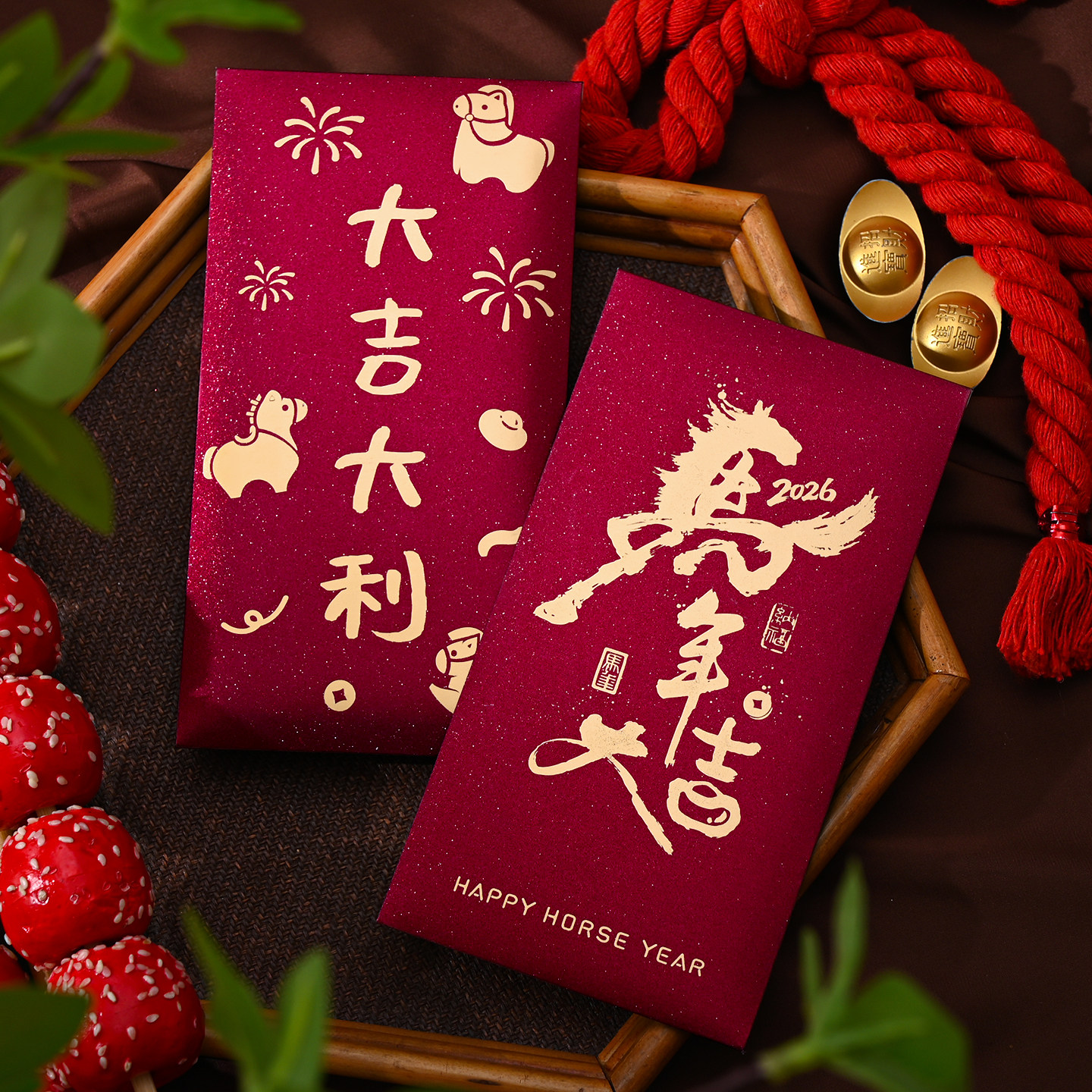 马年大吉大利新年红包袋酒红磨砂高档新年烟花商务利是封定制LOGO,节庆用品/礼品,红包/利是封,淘宝优惠券,粉丝福利购,淘宝优惠卷