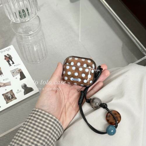 咖色半透波点AirPods4代耳机套