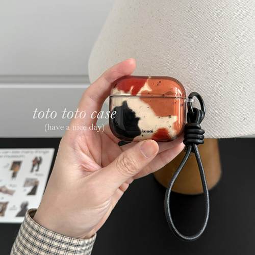 新款琥珀泼墨AirpodsPro3耳机套