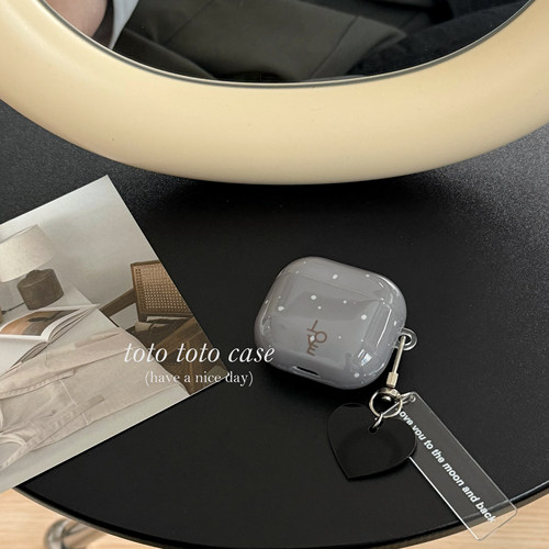 灰色泼墨适用Airpods4代耳机套