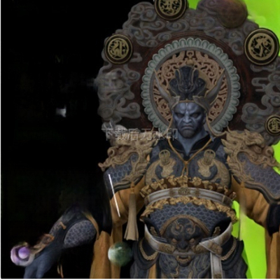 黑神话wukong四大天王天兵天将持国3d模型多格式带贴图文件分层