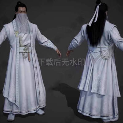 3D模型3Dmax次时代中国武侠人物飞贼采花贼采花大盗蒙面高手侠客