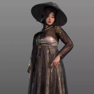 A站精品中国风3A角色人物亚裔女性古代美女仙侠3D模型FBX OBJ八猴