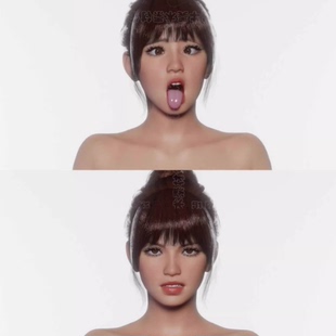 Blender人物3D模型美型女性角色动作绑定可编辑带贴图高精度