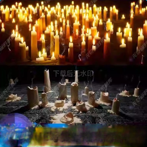 UE5写实蜡烛光动态火焰niagara烟雾特效模型Mega Candles Pack