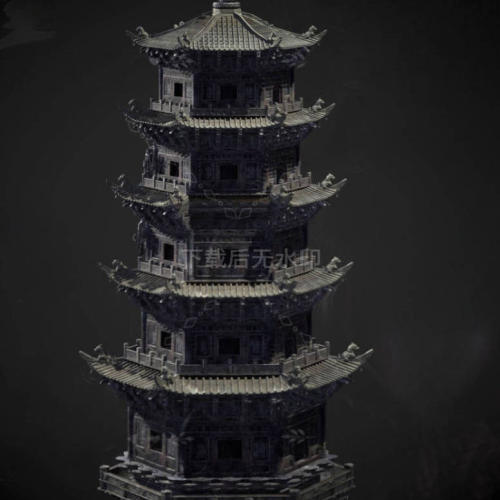 黑神话悟空石塔古风写实场景建筑解包3DMAXFBX模型素材数据文件