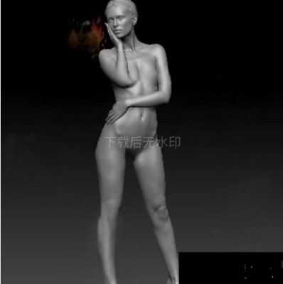 zbrush女性人体姿势雕刻级3D模型ZB 全身360度扫描高精度经典合集