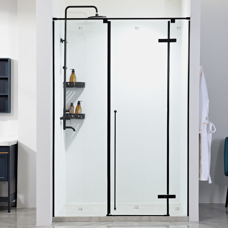 简约淋浴房极窄边框浴室隔断钢化玻璃卫生间防水干湿分离移门