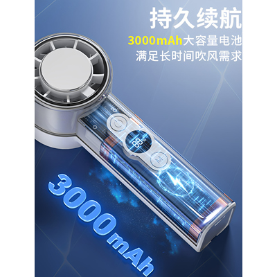 2026新款户外暴力风扇便携式手持高速涡轮小风扇USB机甲透明制冷