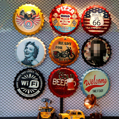 复古啤酒瓶壁装饰挂件室内壁饰