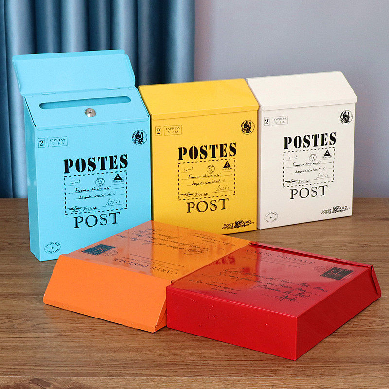 美式铁信箱复古邮箱田园工艺壁挂挂墙意见箱家居装饰墙壁墙面壁饰,商业/办公家具,邮筒/信报箱,淘宝优惠券,粉丝福利购,淘宝优惠卷