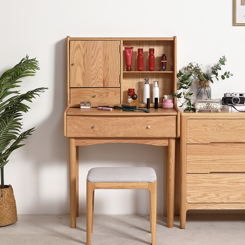 仟树和北欧风纯实木梳妆台