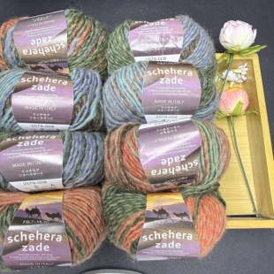 AB长段染花式羊毛线、外套帽子毛衣DIY手工编织线