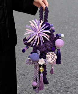 成品烟花挂饰2026春节万字结门挂过年紫气东来门把手挂件客厅挂饰