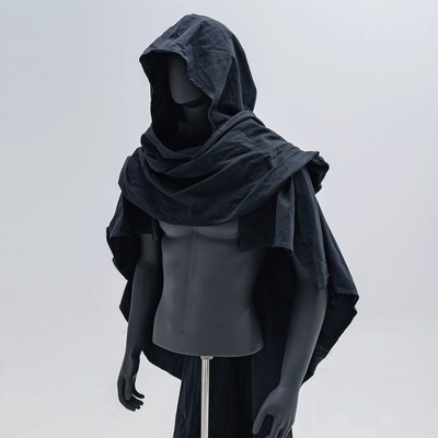 TRN BAC工业  复古棉麻斗篷 披风